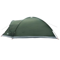 Tente Cabane Vert armée 8 personnes Polyester et Acier 649535649535