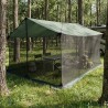 Tarp de camping avec murs en maille Vert armée 649536649536