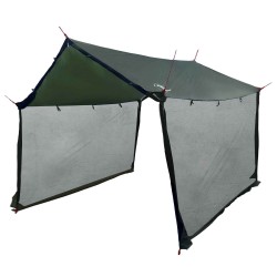 Tarp de camping avec murs en maille Vert armée 649536649536