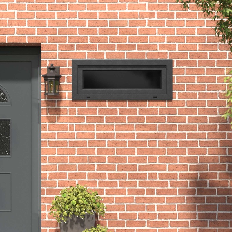 Fenêtre de sous-sol RISOR 110 x 40 cm PVC et verre Anthracite 649539649539