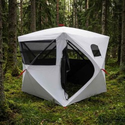 Tente de Chasse avec toit Blanc Occultant 143 x 143 x 165 cm 649547649547