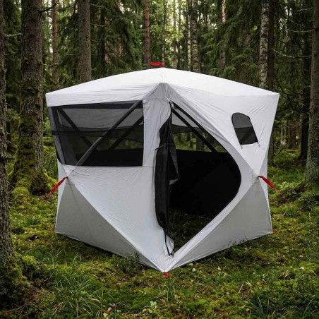 Tente de Chasse avec toit Blanc Occultant 143 x 143 x 165 cm 649547649547