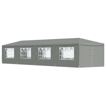 Tente de fête 1200 x 300 x 255 cm Gris clair PE et acier 649549649549