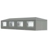 Tente de fête 1200 x 300 x 255 cm Gris clair PE et acier 649549649549