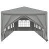 Tente de fête 1200 x 300 x 255 cm Gris clair PE et acier 649549649549