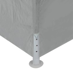 Tente de fête 1200 x 300 x 255 cm Gris clair PE et acier 649549649549