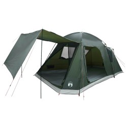 Tente Cabane Vert armée 8 personnes Polyester et Acier 649551649551