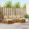 Ensembles de canapés avec coussin 6 pcs Naturel et Beige 649556649556
