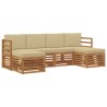 Ensembles de canapés avec coussin 6 pcs Naturel et Beige 649557649557