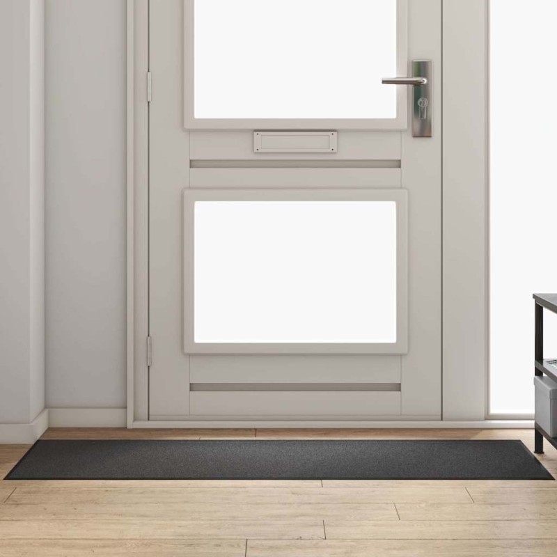 Tapis d'entrée Anthracite et noir 60 x 180 cm 100% Polyamide 649559649559
