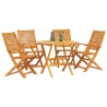 Ensemble de salle à manger pour jardin 5 pcs Marron 649561649561