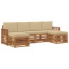 Ensembles de canapés avec coussin 6 pcs Naturel et Beige 649564649564