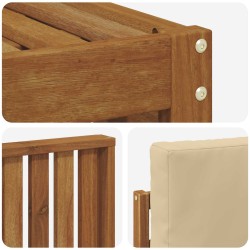 Ensembles de canapés avec coussin 6 pcs Naturel et Beige 649565649565