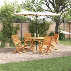 Ensemble de salle à manger pour jardin 5 pcs Marron 649566649566