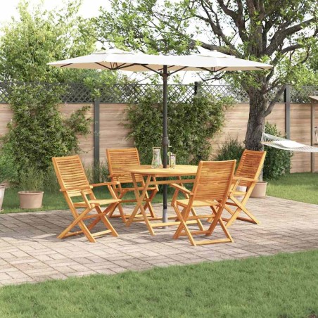 Ensemble de salle à manger pour jardin 5 pcs Marron 649566649566