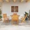 Ensemble de salle à manger pour jardin 5 pcs Marron 649567649567