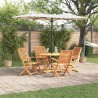 Ensemble de salle à manger pour jardin 5 pcs Marron 649569649569