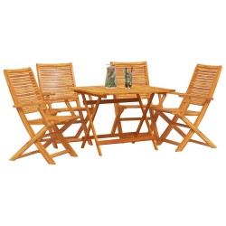 Ensemble de salle à manger pour jardin 5 pcs Marron 649570649570