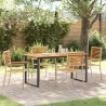 Ensemble de salle à manger pour jardin 5 pcs Beige 649573649573