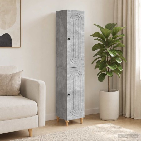 Ensemble de Meubles 2 pcs Gris béton Bois d'ingénierie 649575649575