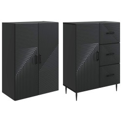 Ensemble de Meubles 2 pcs Noir 66 x 34,5 x 89,5 cm 649581649581
