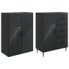 Ensemble de Meubles 2 pcs Noir 66 x 34,5 x 89,5 cm 649581649581