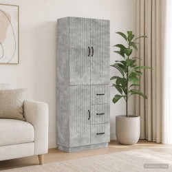 Ensemble de Meubles 2 pcs Gris béton Bois d'ingénierie 649584649584