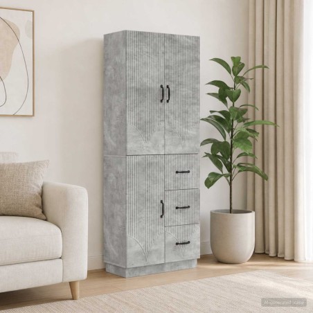 Ensemble de Meubles 2 pcs Gris béton Bois d'ingénierie 649584649584