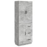 Ensemble de Meubles 2 pcs Gris béton Bois d'ingénierie 649584649584