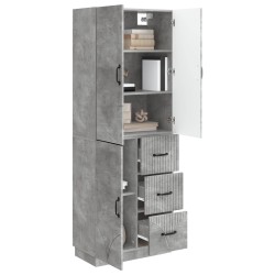 Ensemble de Meubles 2 pcs Gris béton Bois d'ingénierie 649584649584