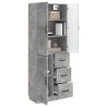 Ensemble de Meubles 2 pcs Gris béton Bois d'ingénierie 649584649584
