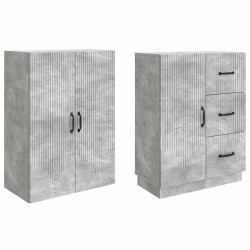 Ensemble de Meubles 2 pcs Gris béton Bois d'ingénierie 649584649584