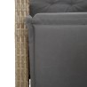 Ensemble à manger de jardin coussins 4 pcs beige résine tressée 649585649585