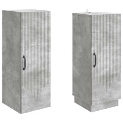 Ensemble de Meubles 2 pcs Gris béton Bois d'ingénierie 649586649586