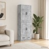 Ensemble de Meubles 2 pcs Gris béton Bois d'ingénierie 649587649587