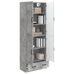 Ensemble de Meubles 2 pcs Gris béton Bois d'ingénierie 649587649587