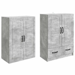 Ensemble de Meubles 2 pcs Gris béton Bois d'ingénierie 649587649587