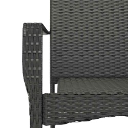 Ensemble à manger de jardin 9pcs coussins noir résine tressée 649588649588