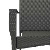 Ensemble à manger de jardin 9pcs coussins noir résine tressée 649588649588