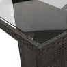 Ensemble à manger de jardin 9pcs coussins noir résine tressée 649588649588