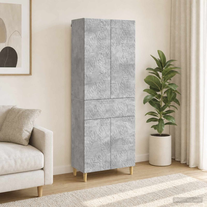 Ensemble de Meubles 2 pcs Gris béton Bois d'ingénierie 649589649589