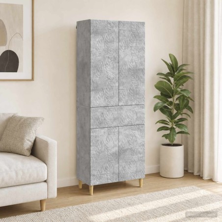 Ensemble de Meubles 2 pcs Gris béton Bois d'ingénierie 649589649589