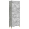 Ensemble de Meubles 2 pcs Gris béton Bois d'ingénierie 649589649589