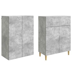 Ensemble de Meubles 2 pcs Gris béton Bois d'ingénierie 649589649589
