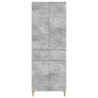 Ensemble de Meubles 2 pcs Gris béton Bois d'ingénierie 649589649589