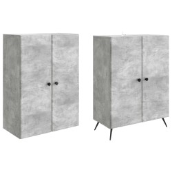 Ensemble de Meubles 2 pcs Gris béton Bois d'ingénierie 649590649590