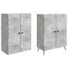 Ensemble de Meubles 2 pcs Gris béton Bois d'ingénierie 649590649590