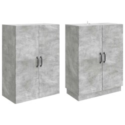 Ensemble de Meubles 2 pcs Gris béton Bois d'ingénierie 649592649592