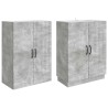 Ensemble de Meubles 2 pcs Gris béton Bois d'ingénierie 649592649592