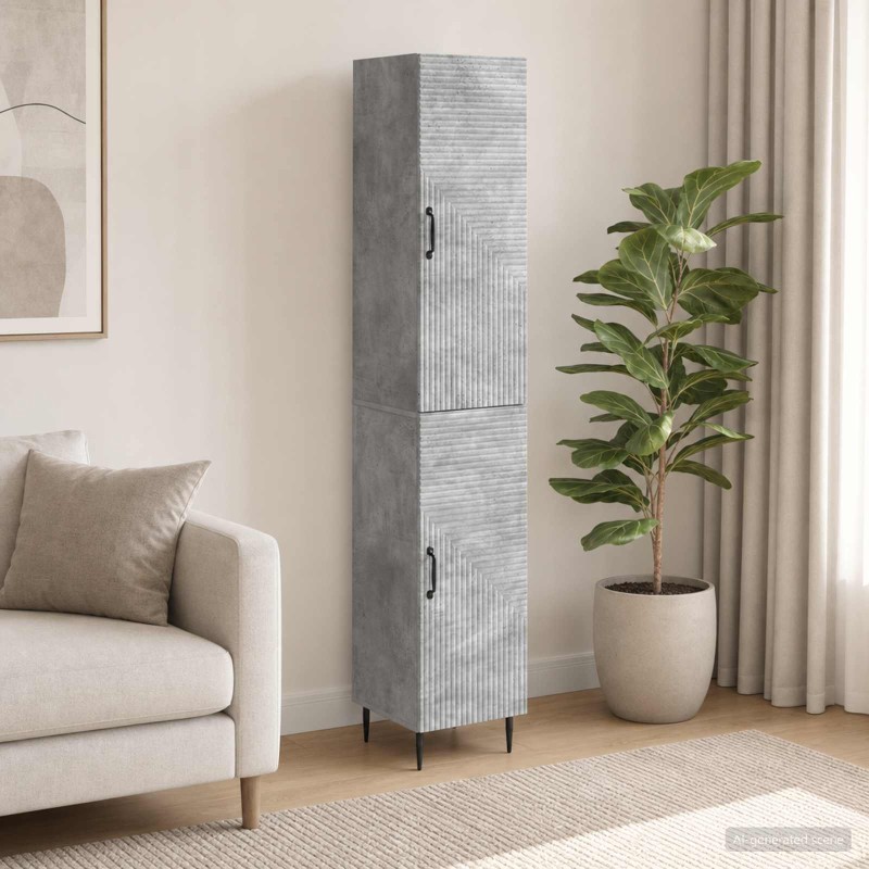 Ensemble de Meubles 2 pcs Gris béton 33 x 34,5 x 89,5 cm 649595649595